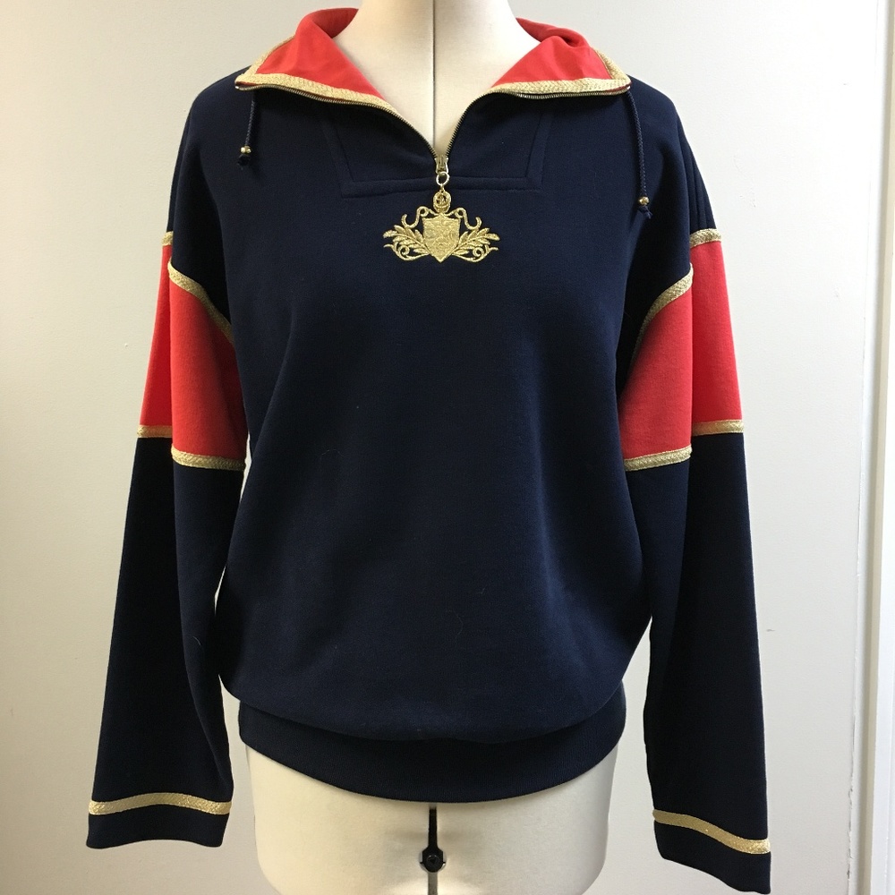 St. John Sport Quarter Zip Sweatshirt Pullover